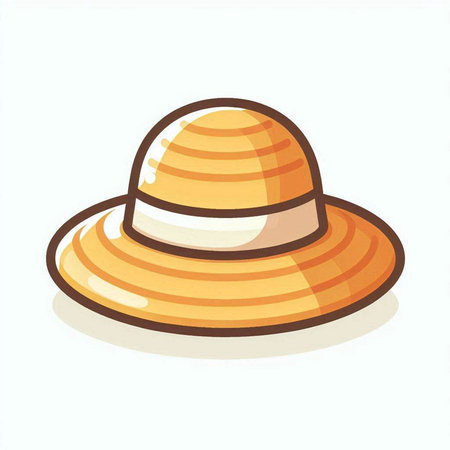 Illustration of hat on white background, vector eps10.のイラスト素材