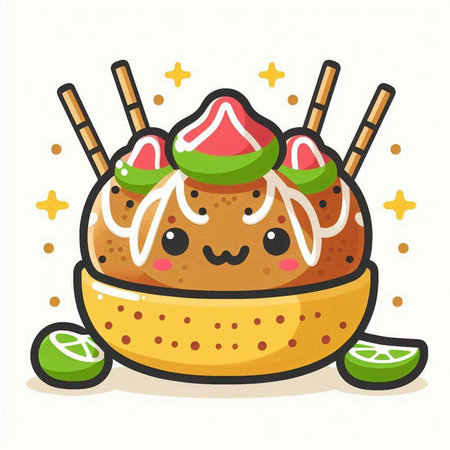 Cute kawaii kawaii kawaii kawaii sushi vector illustrationのイラスト素材