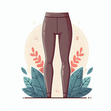 Women's pants. Vector illustration in flat style on a white background.のイラスト素材
