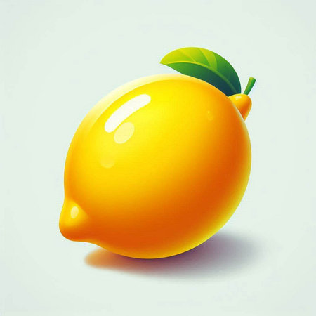 Lemon on a white background. Vector illustration. Eps 10.のイラスト素材