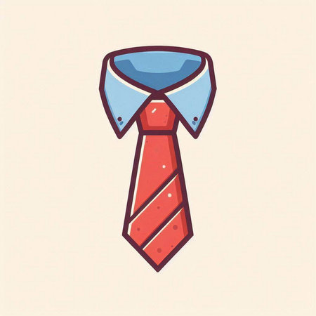 Icon of necktie. Hand drawn illustration of necktie vector icon for web designのイラスト素材
