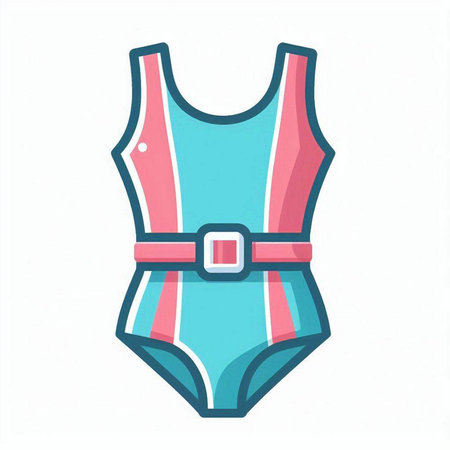 Swimsuit icon. Isolated on white background. Vector illustration.のイラスト素材