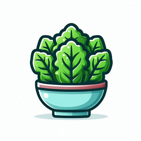 Cabbage in a pot on a white background. Vector illustration.のイラスト素材