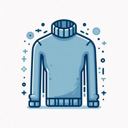 Vector illustration of a sweater on a white background in flat style.のイラスト素材
