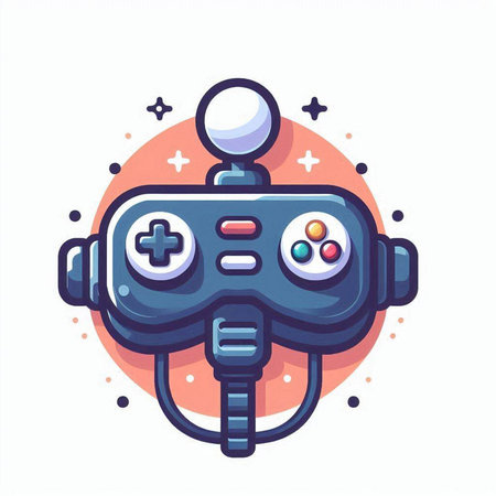Joystick icon in flat style. Vector illustration on white background.のイラスト素材