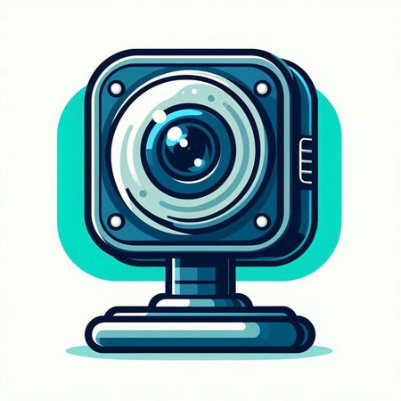 Camera icon in flat style. Vector illustration of a camera icon.のイラスト素材