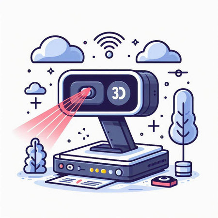 Vector illustration of a remote control for the internet. Modern thin line design.のイラスト素材