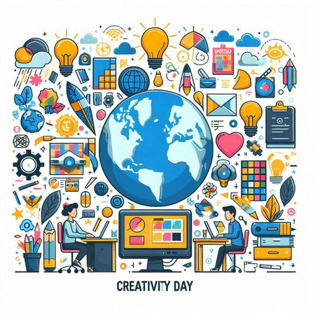 Creative concept of global business. Vector illustration for your design.のイラスト素材
