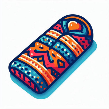 Illustration of a stylized icon of a skateboard. Vector illustrationのイラスト素材