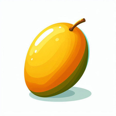 Mango isolated on white background. Vector illustration. Eps 10.のイラスト素材