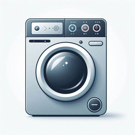 Washing machine on a white background. Vector illustration. Eps 10.のイラスト素材