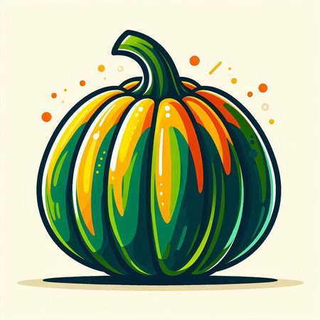 Pumpkin vector illustration. Isolated on a white background.のイラスト素材