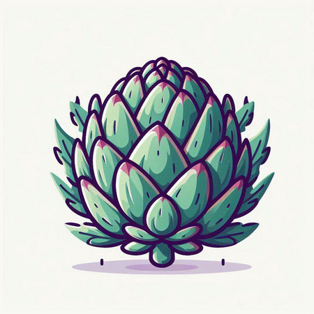Artichoke. Hand drawn vector illustration isolated on white background.のイラスト素材