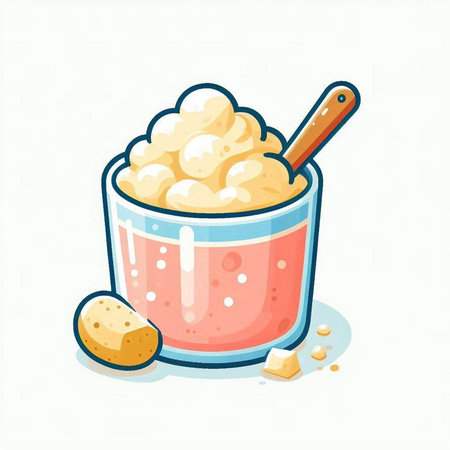 Creamy milkshake in a glass. Vector illustration.のイラスト素材