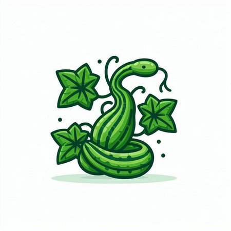 Cucumber icon isolated on white background. Hand drawn vector illustration.のイラスト素材