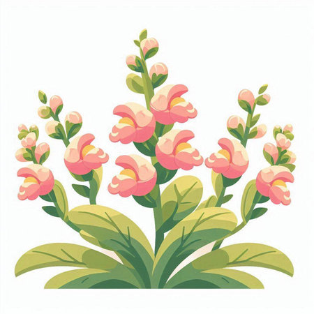 Illustration of a bunch of flowers on a white background - vectorのイラスト素材