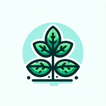 Green plant icon. Ecology concept. Vector illustration, flat design.のイラスト素材