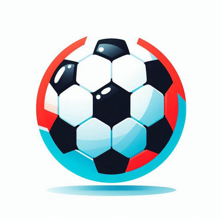 Soccer ball on white background. Vector illustration. Eps 10.のイラスト素材