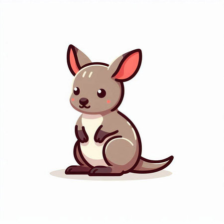 Kangaroo. Cute kangaroo. Vector illustration.のイラスト素材