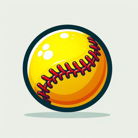 Baseball ball on white background. Vector illustration. Eps 10.のイラスト素材
