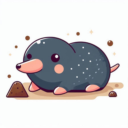 Cute hedgehog with chocolate on white background. Vector illustration.のイラスト素材