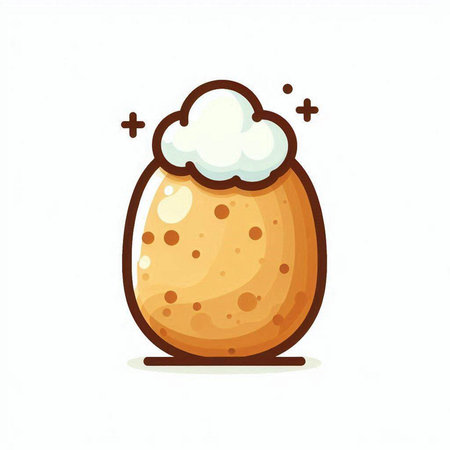 Illustration of a cartoon beer mug isolated on a white background.のイラスト素材