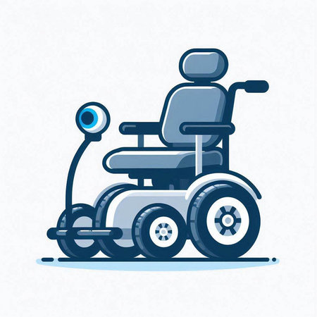 Wheelchair icon. Wheelchair for disabled person. Vector illustration.のイラスト素材