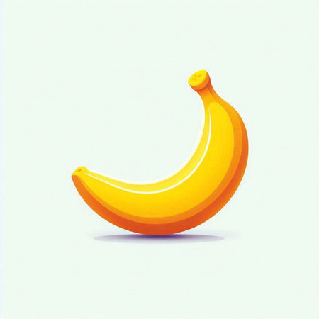 Illustration of banana on white background, vector eps10.のイラスト素材