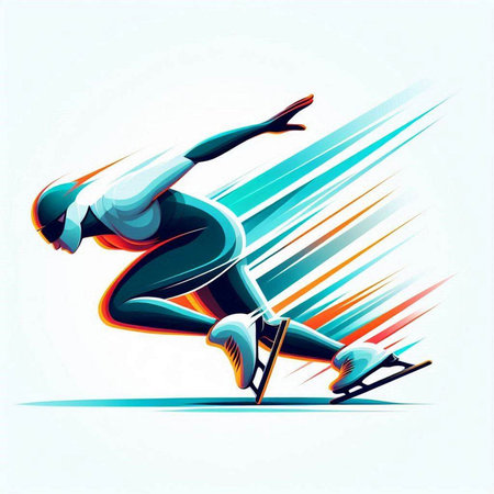Figure Skating. Winter sport. Vector illustration for your design.のイラスト素材