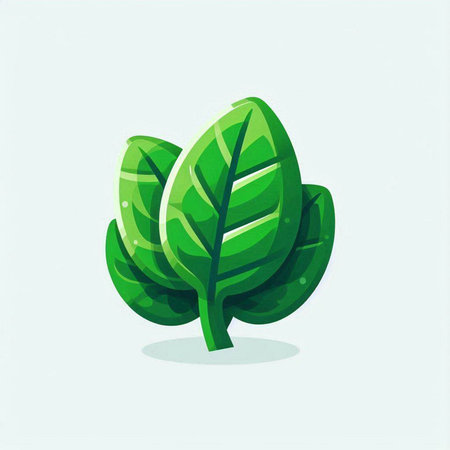 Spinach icon, vector illustration. Flat style. Healthy food concept.のイラスト素材