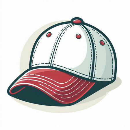 Baseball cap on a white background. Vector illustration, EPS 10のイラスト素材