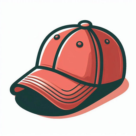 Baseball cap on white background. Vector illustration. Eps 10.のイラスト素材