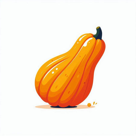 Pumpkin on a white background. Vector illustration in cartoon style.のイラスト素材