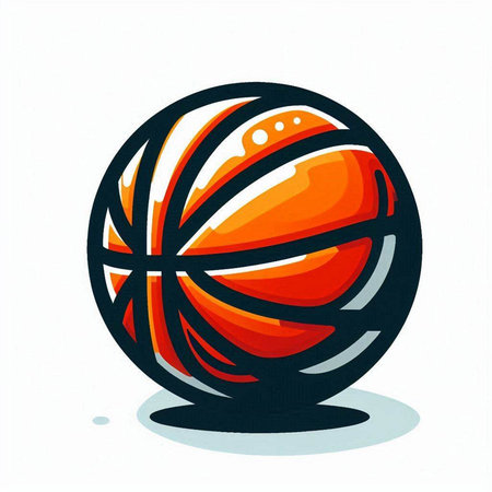 Basketball ball on a white background. Vector illustration of a basketball ball.のイラスト素材