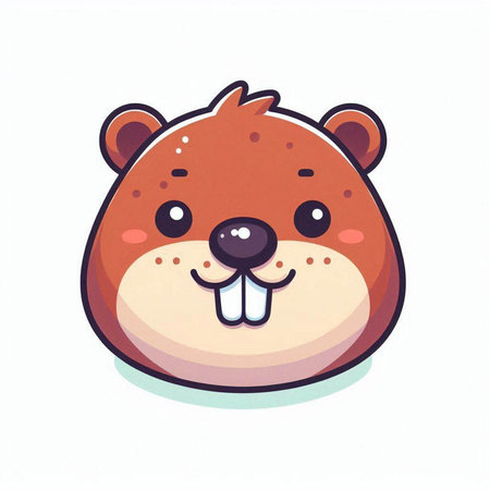 Cute hamster. Vector illustration. Isolated on white background.のイラスト素材