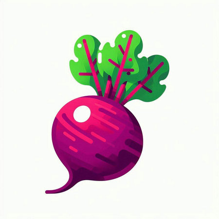Beetroot vector illustration. Vegetarian food icon. Beetroot icon.のイラスト素材