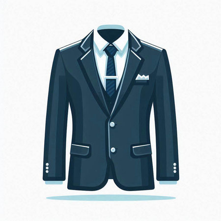 Vector illustration of a business suit on a white background. Eps 10のイラスト素材