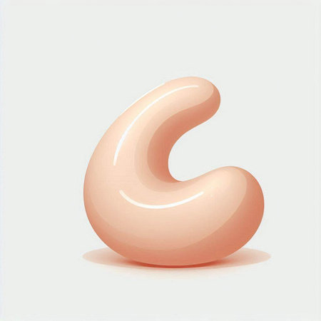 Illustration of a 3d letter C on white background - vectorのイラスト素材