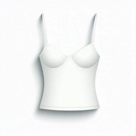 Illustration of a white women's top on a white background.のイラスト素材