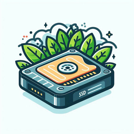 Audio cassette with green leaves. Vector illustration in flat cartoon style.のイラスト素材