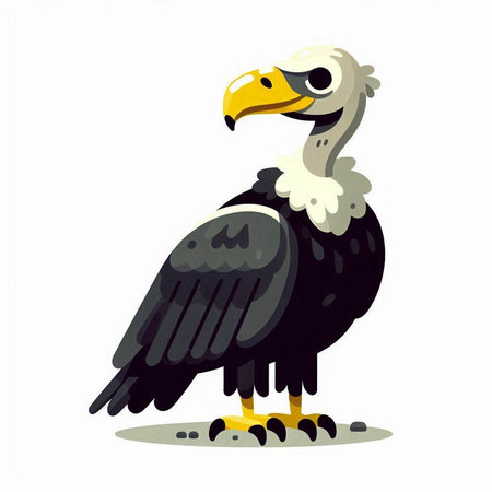 Illustration of a vulture on a white background. Vector illustration.のイラスト素材