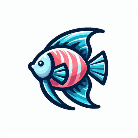 Vector illustration of a goldfish mascot isolated on a white background.のイラスト素材