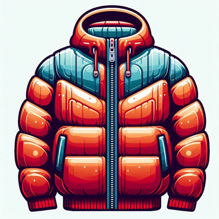 Winter jacket isolated on a white background. Vector illustration for your designのイラスト素材