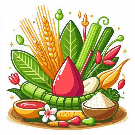 illustration of abstract orange ball on blue background, vector eps10のイラスト素材