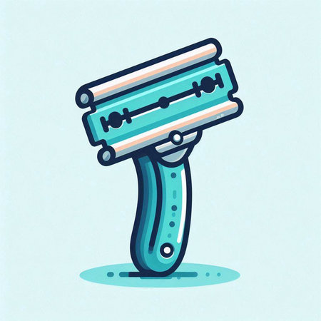 Razor icon. Vector illustration of a razor. Hand drawn razor.のイラスト素材