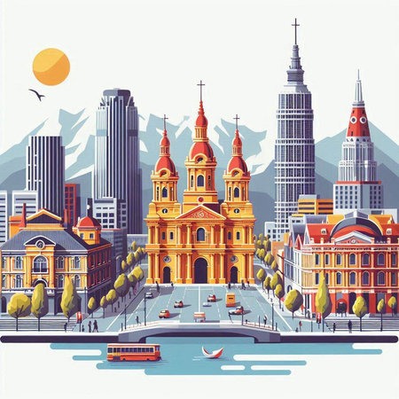 Illustration of Japanese food. Sushi on a plate. Vector illustration of Japanese food.のイラスト素材