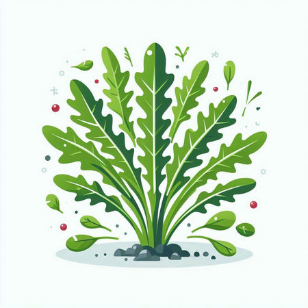 Green plant isolated on white background. Vector illustration for your design.のイラスト素材