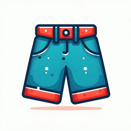 Shorts icon. Cartoon illustration of shorts vector icon for web designのイラスト素材