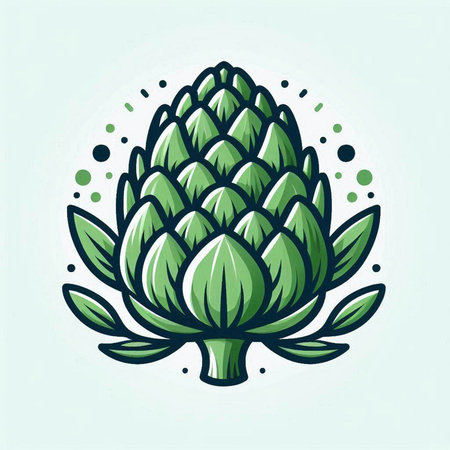 Artichoke vector illustration. Hand drawn artichoke icon.のイラスト素材
