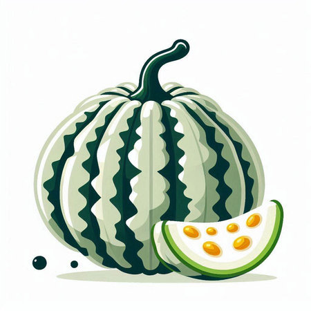 Pumpkin isolated on white background. Vector illustration. Eps 10.のイラスト素材